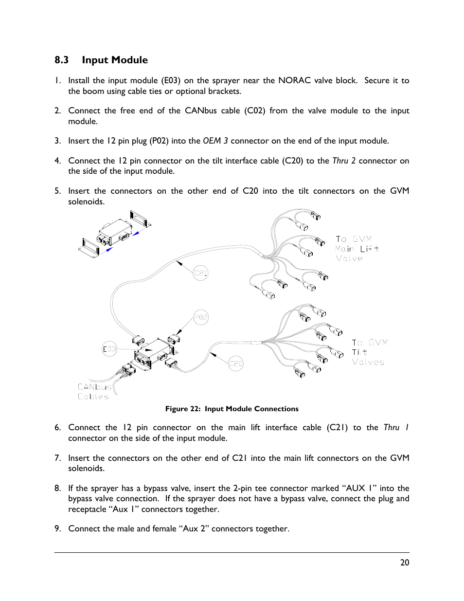 3 input module | NORAC UC5-BC-GV01 User Manual | Page 23 / 35