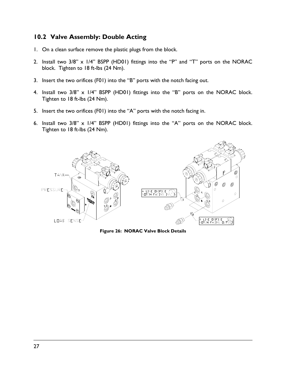 2 valve assembly: double acting | NORAC UC5-BC-HD03 User Manual | Page 30 / 41