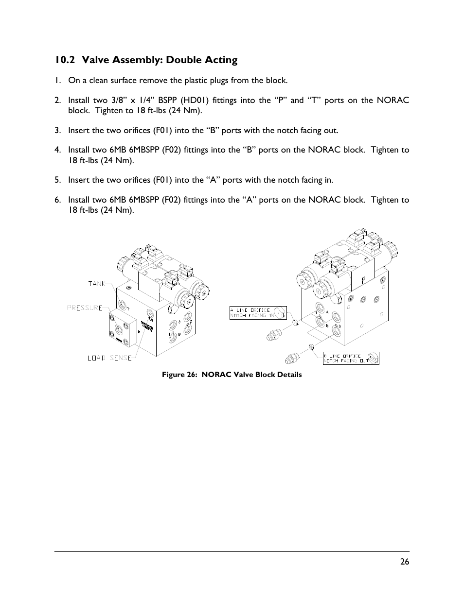 2 valve assembly: double acting | NORAC UC5-BC-HD07 User Manual | Page 29 / 40