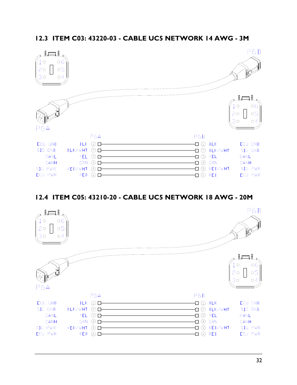 3 item c03: 43220-03, 4 item c05: 43210-20 | NORAC UC5-BC-HD07 User Manual | Page 35 / 40