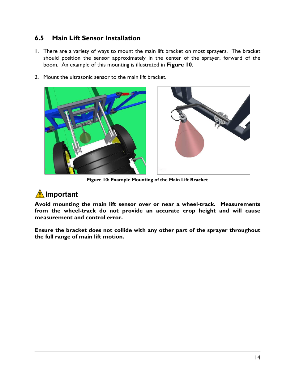 5 main lift sensor installation | NORAC UC5-BC-HD08 User Manual | Page 17 / 38