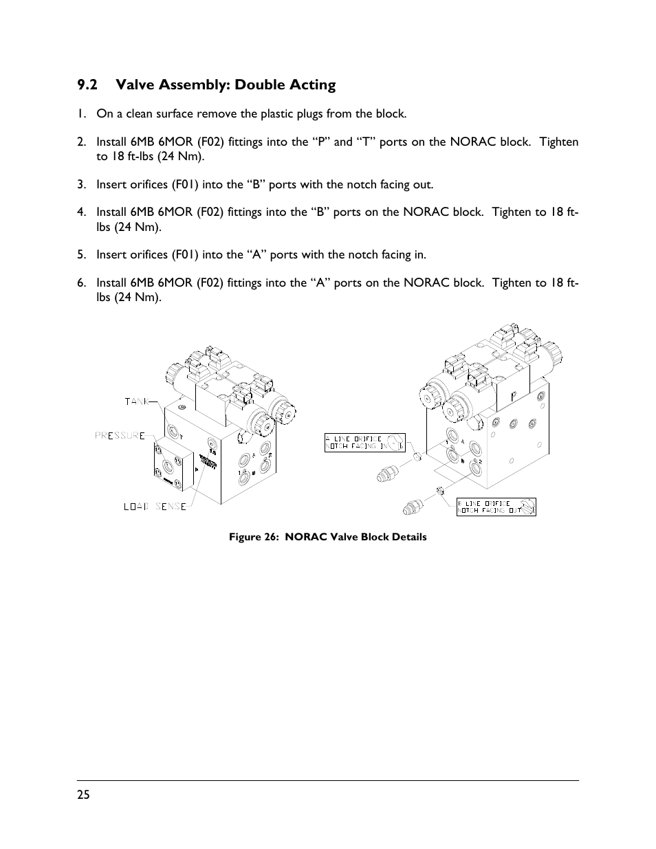 2 valve assembly: double acting | NORAC UC5-BC-HD08 User Manual | Page 28 / 38