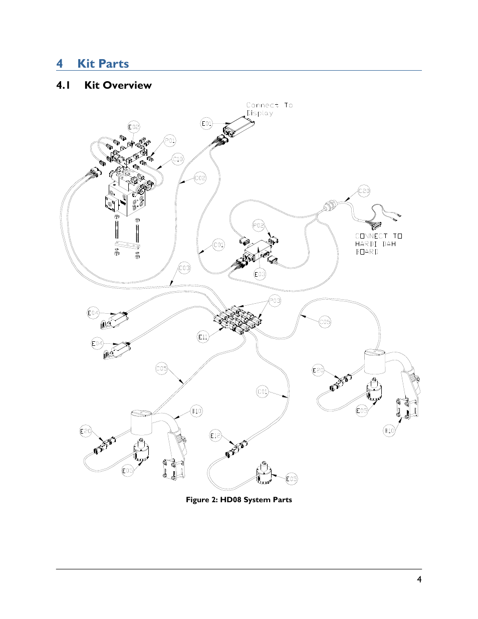 4 kit parts, 1 kit overview | NORAC UC5-BC-HD08 User Manual | Page 7 / 38