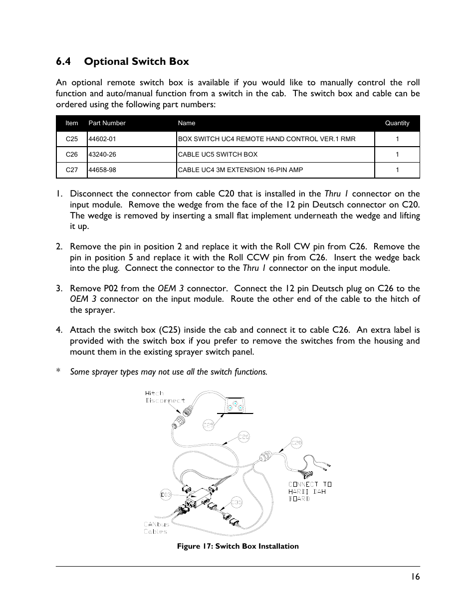 4 optional switch box | NORAC UC5-BC-HD08A User Manual | Page 19 / 37