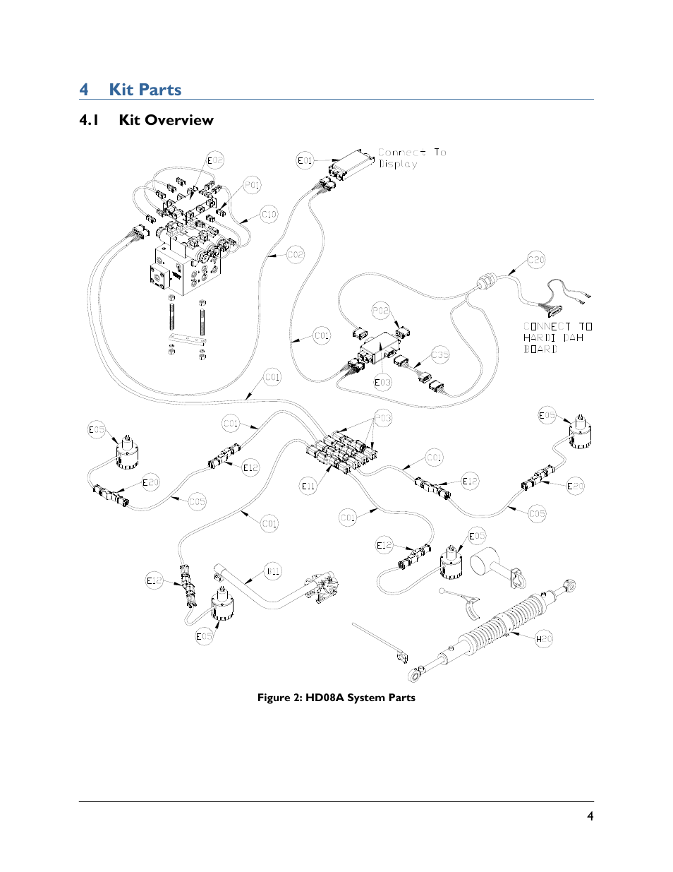 4 kit parts, 1 kit overview | NORAC UC5-BC-HD08A User Manual | Page 7 / 37