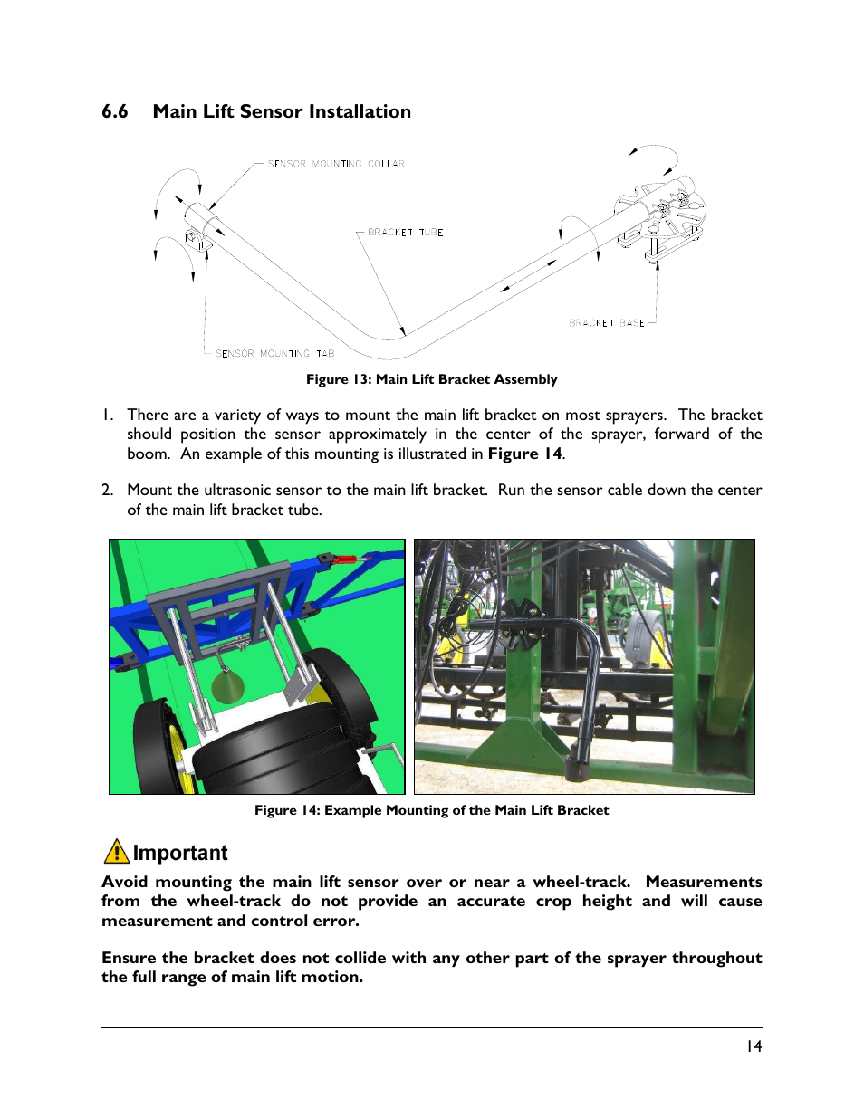 6 main lift sensor installation | NORAC UC5-BC-JD06 User Manual | Page 17 / 40