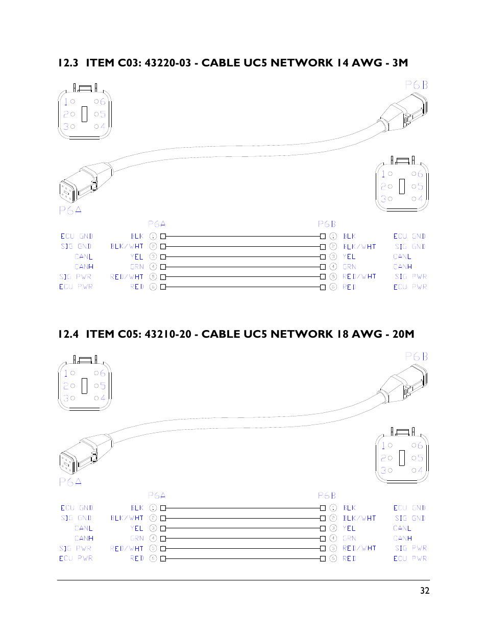 3 item c03: 43220-03, 4 item c05: 43210-20 | NORAC UC5-BC-JD07 User Manual | Page 35 / 40