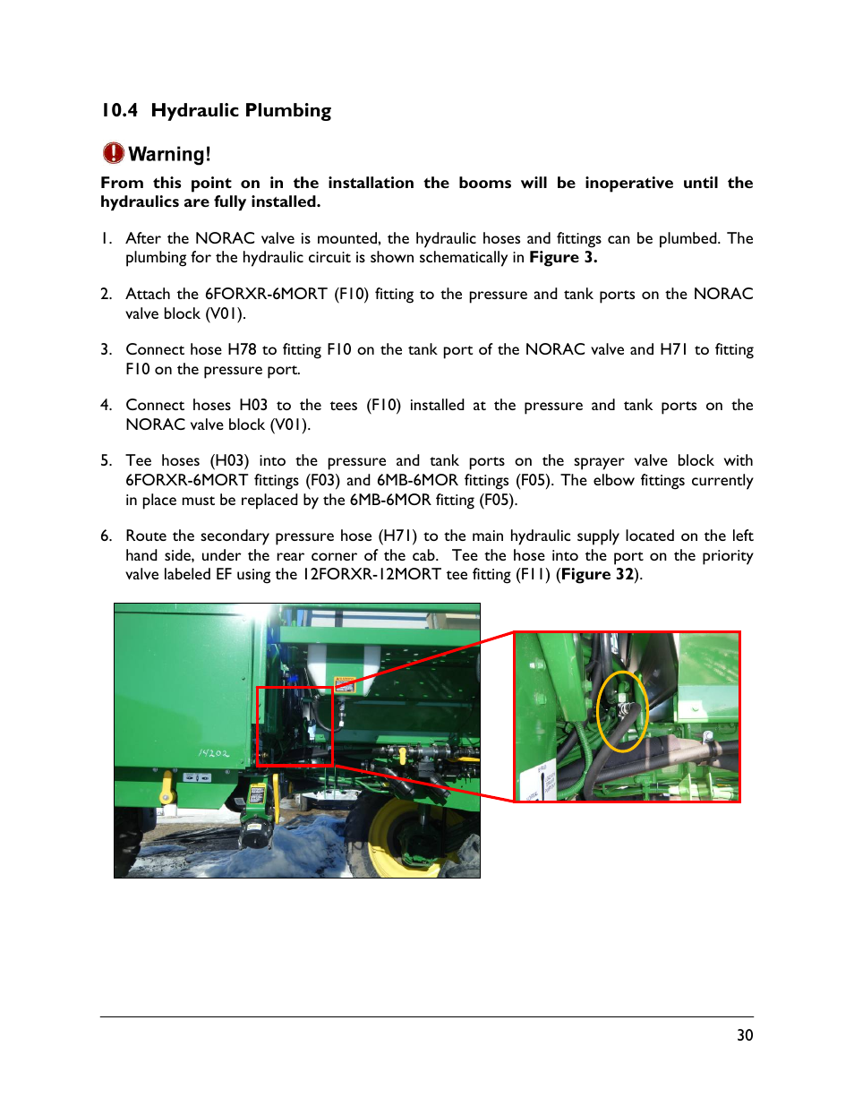 4 hydraulic plumbing | NORAC UC5-BC-JD07A User Manual | Page 33 / 49