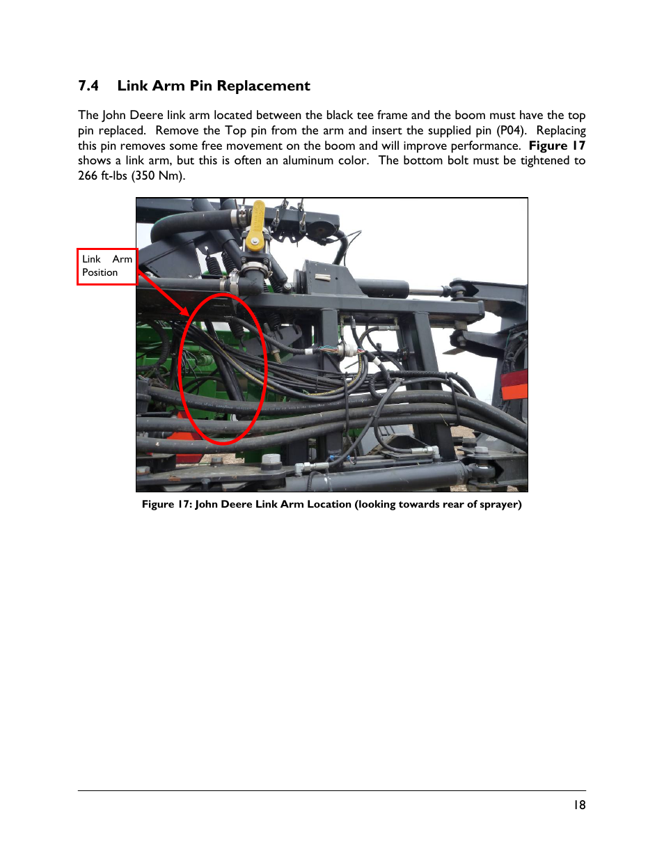 4 link arm pin replacement | NORAC UC5-BC-JD08 User Manual | Page 21 / 38