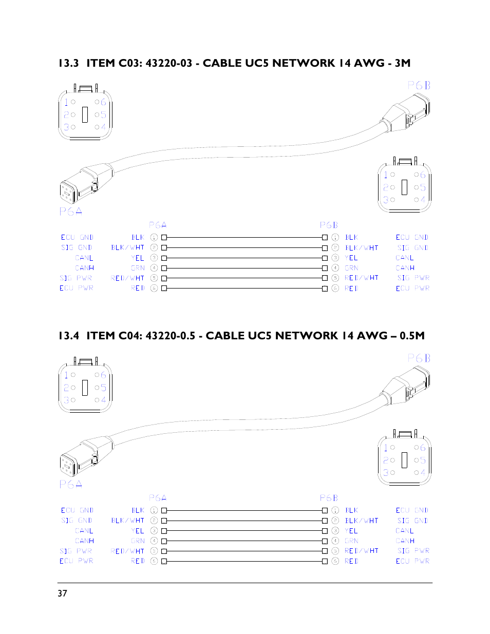 3 item c03: 43220-03, 4 item c04: 43220-0.5 | NORAC UC5-BC-JD08A User Manual | Page 40 / 45