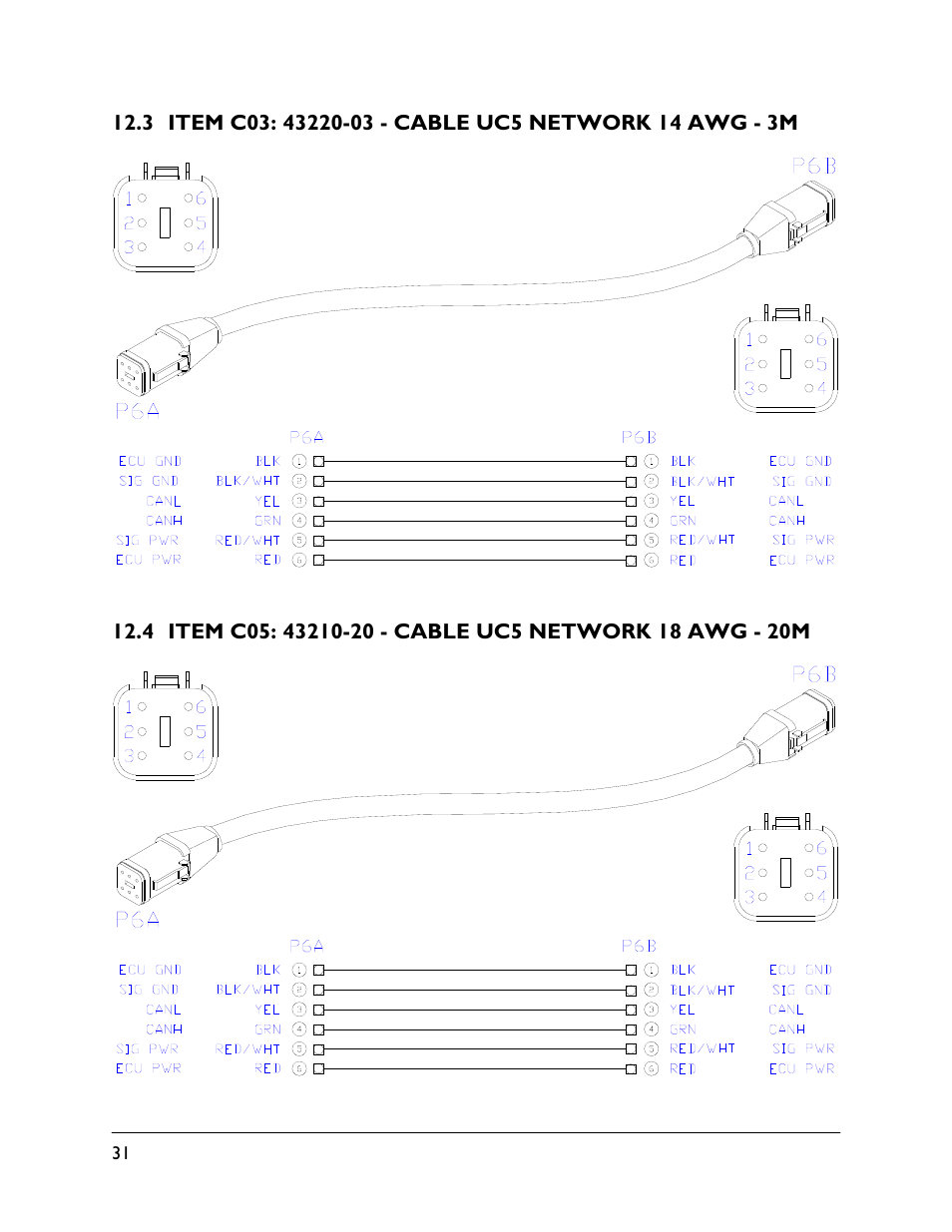 3 item c03: 43220-03, 4 item c05: 43210-20 | NORAC UC5-BC-JD10 User Manual | Page 34 / 39