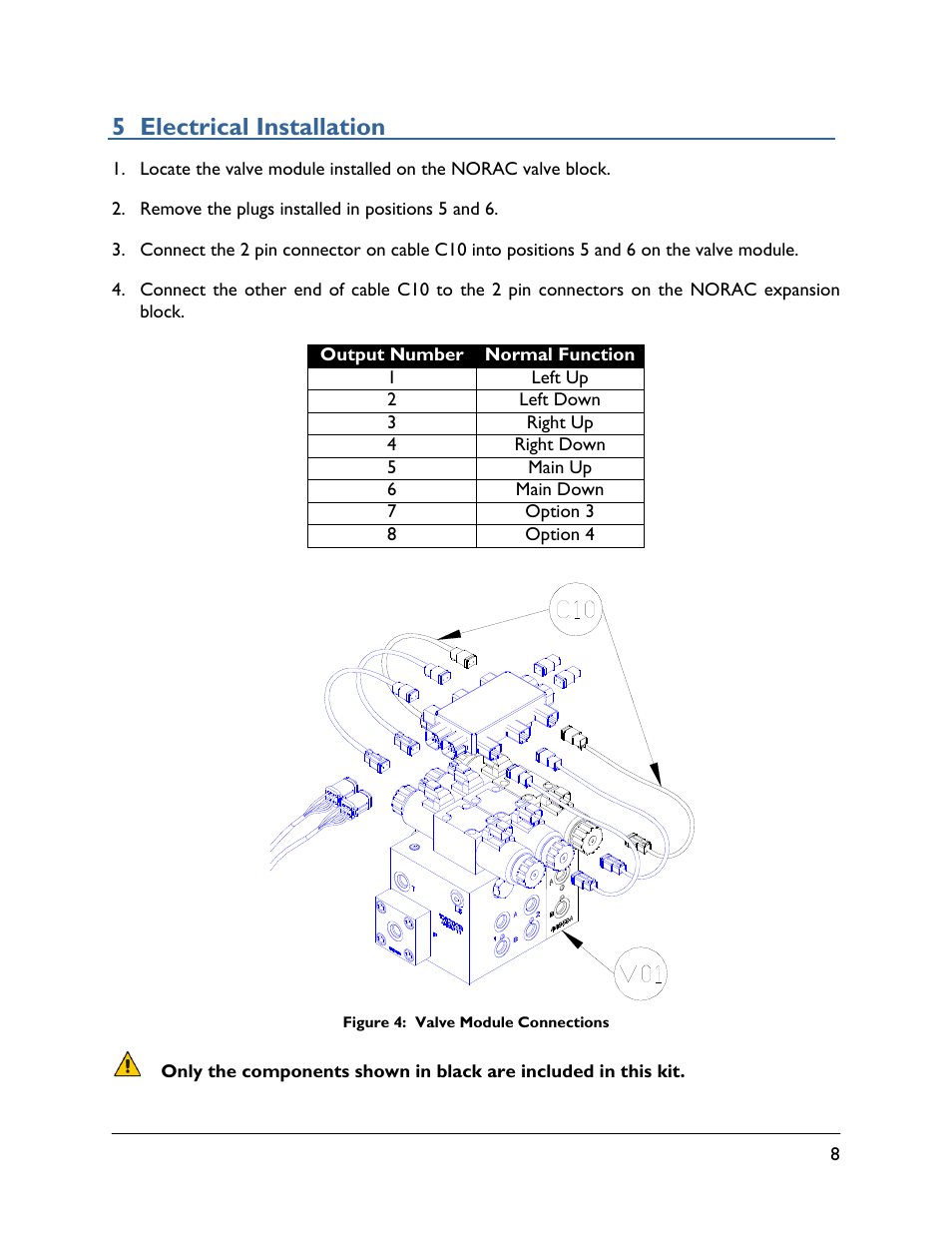 5 electrical installation | NORAC UC5-JD09-4B User Manual | Page 11 / 14