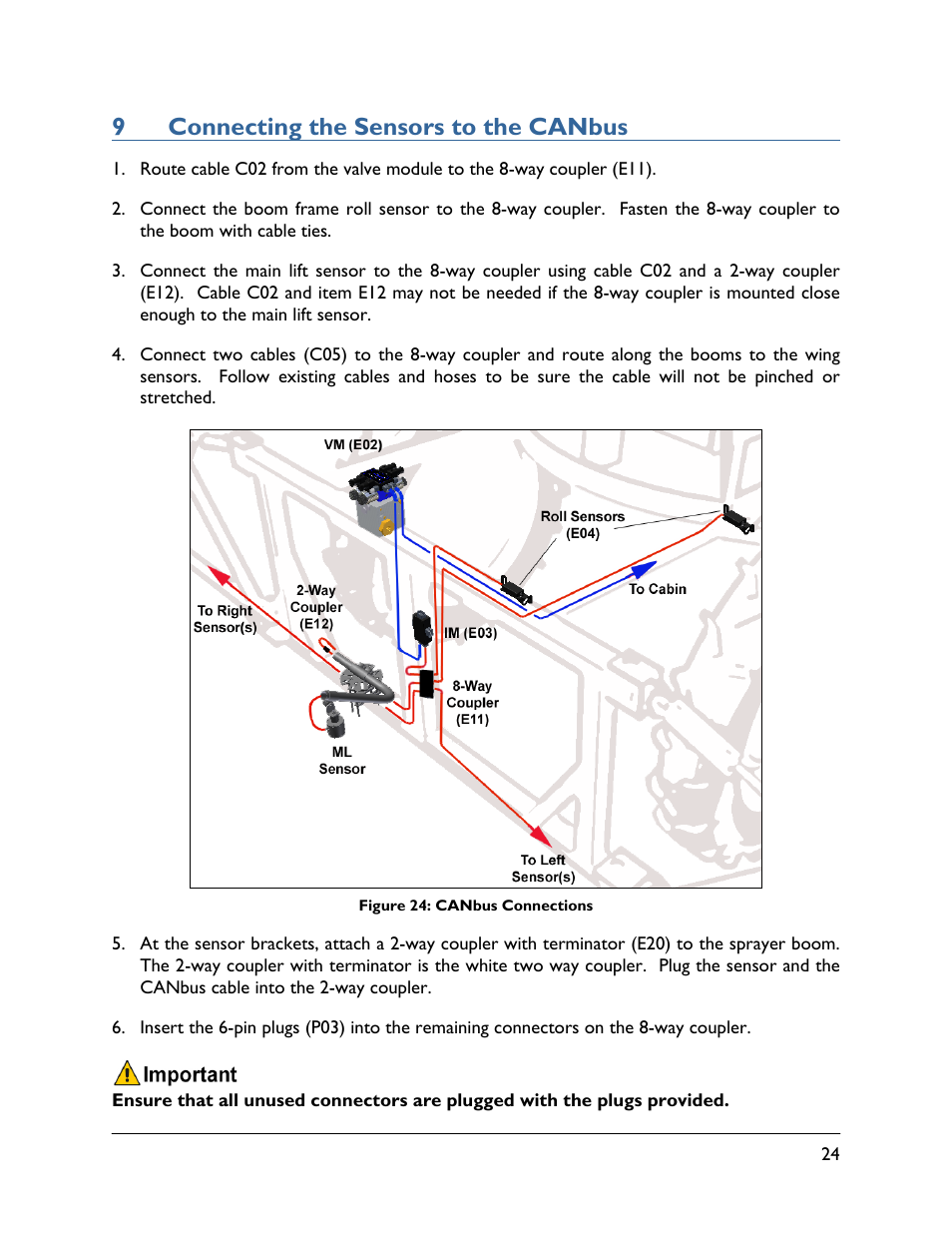 9 connecting the sensors to the canbus, 9connecting the sensors to the canbus | NORAC UC5-BC-NT04 User Manual | Page 27 / 41