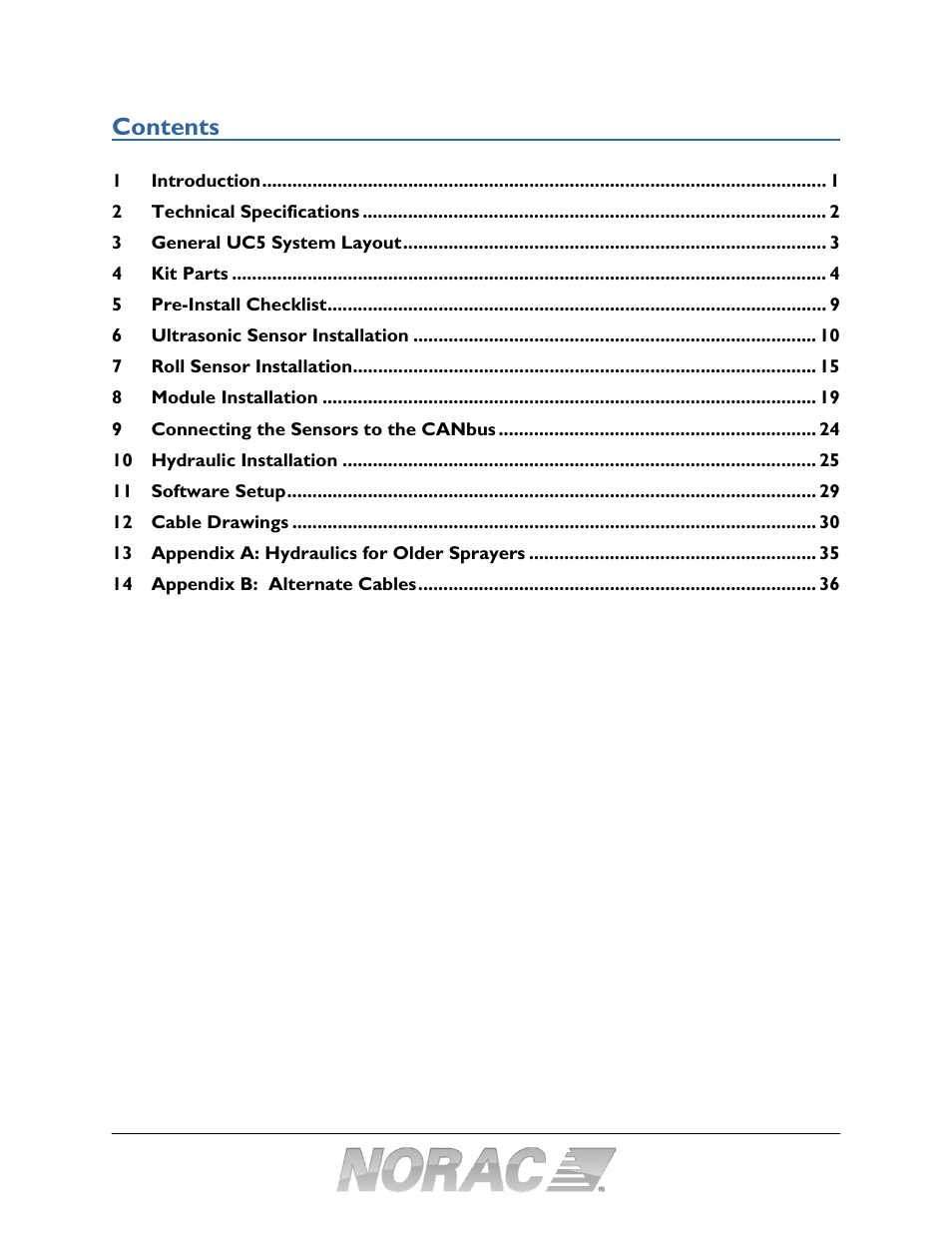 NORAC UC5-BC-NT04 User Manual | Page 3 / 41