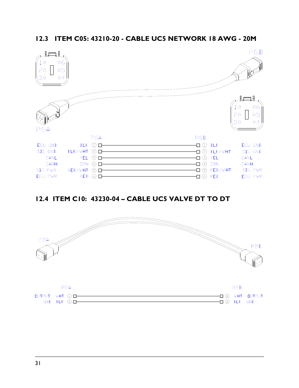 3 item c05: 43210-20, 4 item c10: 43230-04 | NORAC UC5-BC-NT04 User Manual | Page 34 / 41