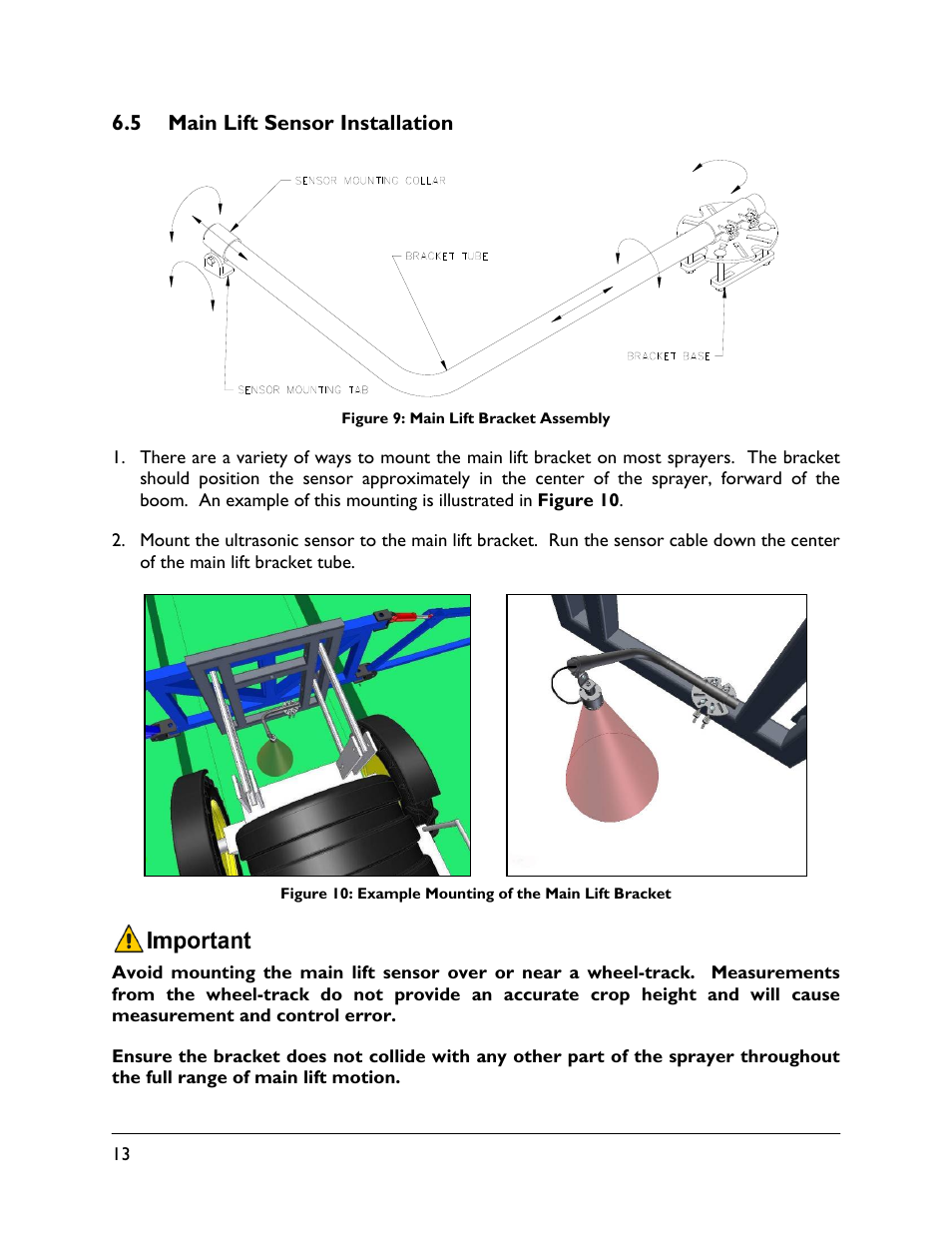 5 main lift sensor installation | NORAC UC5-BC-RB01 User Manual | Page 16 / 34