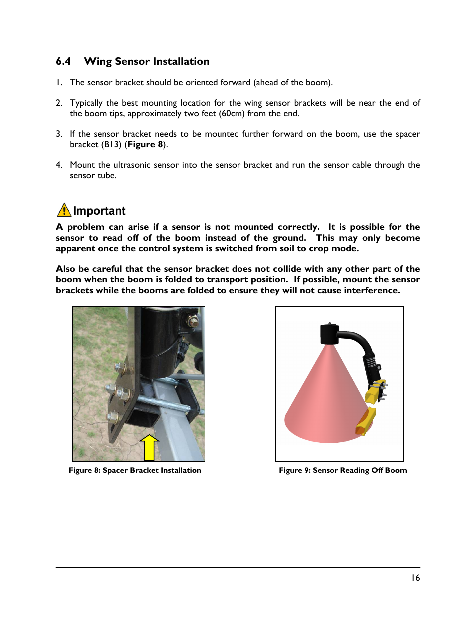 4 wing sensor installation | NORAC UC5-BC-RG06 User Manual | Page 19 / 44