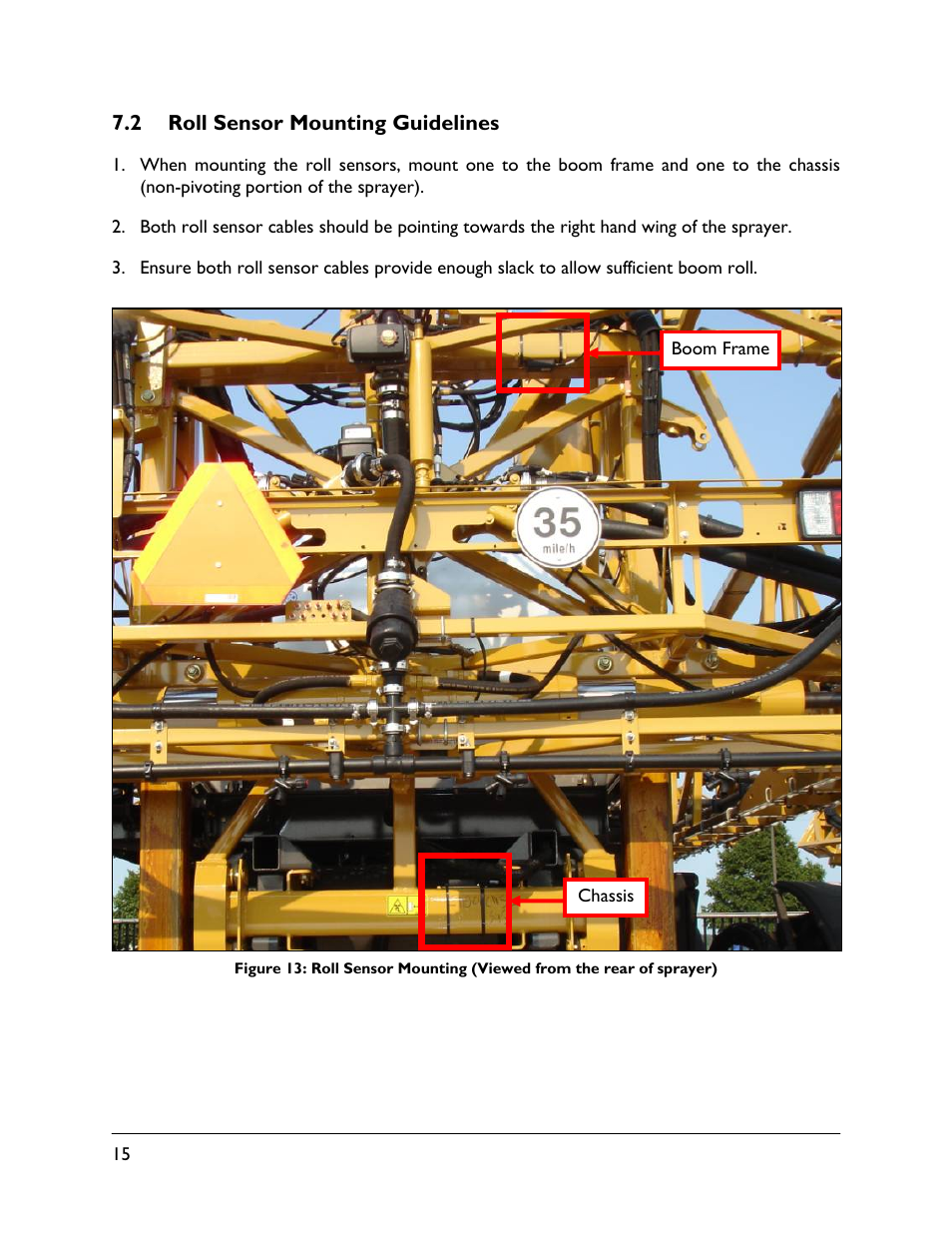 2 roll sensor mounting guidelines | NORAC UC5-BC-RG10 User Manual | Page 18 / 31