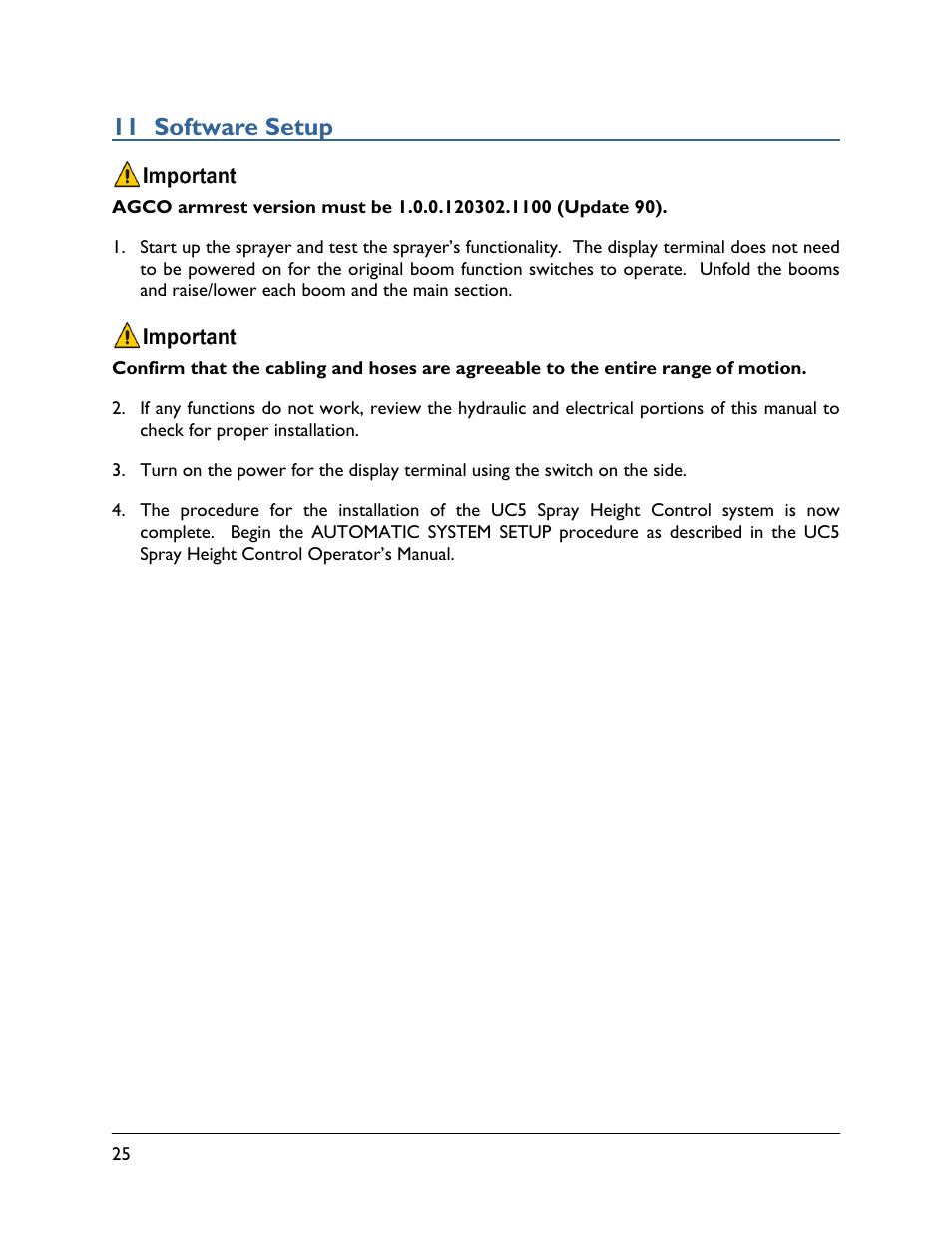 11 software setup | NORAC UC5-BC-RG10 User Manual | Page 28 / 31