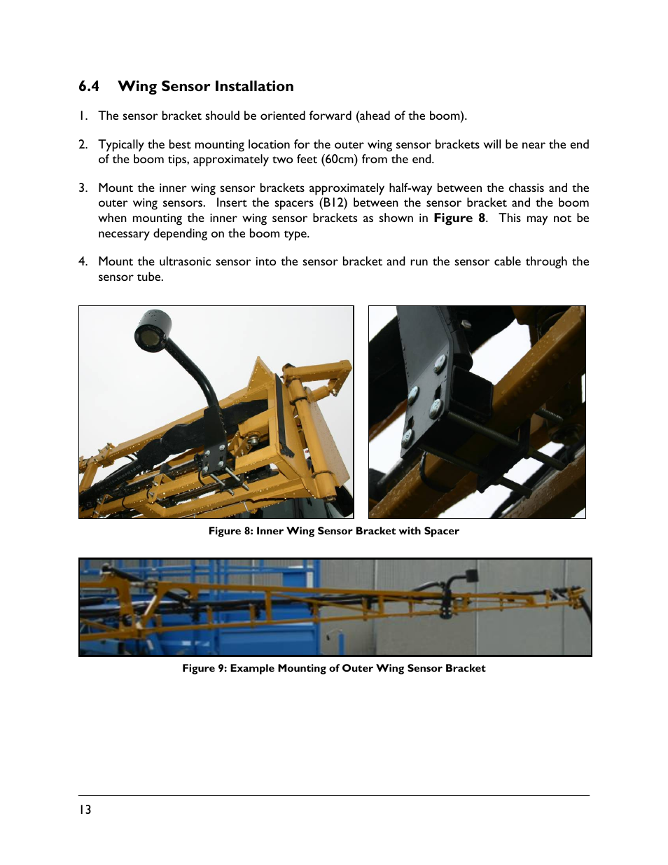 4 wing sensor installation | NORAC UC5-BC-RG11 User Manual | Page 16 / 41