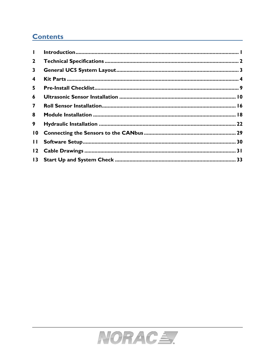 NORAC UC5-BC-RG11 User Manual | Page 3 / 41