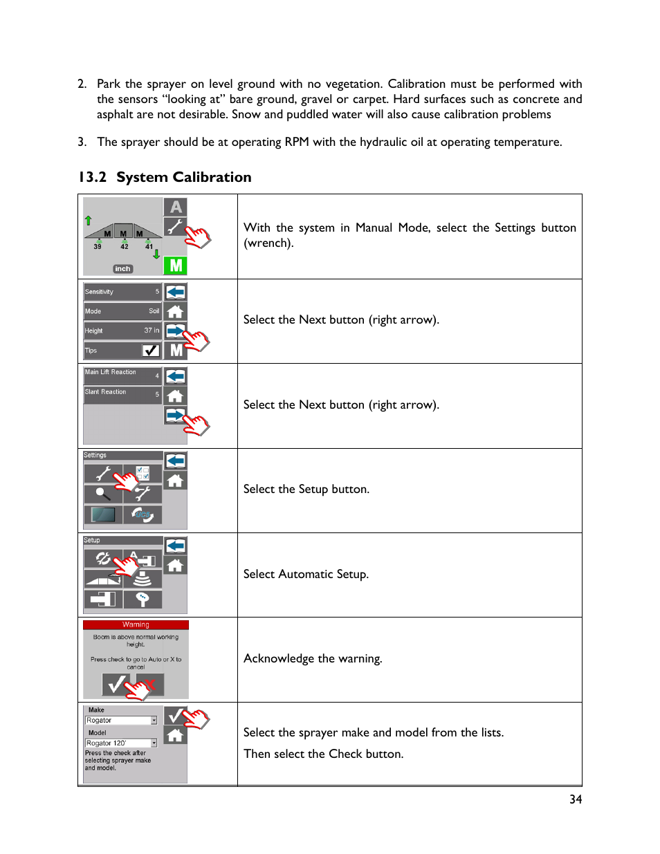 2 system calibration | NORAC UC5-BC-RG11 User Manual | Page 37 / 41