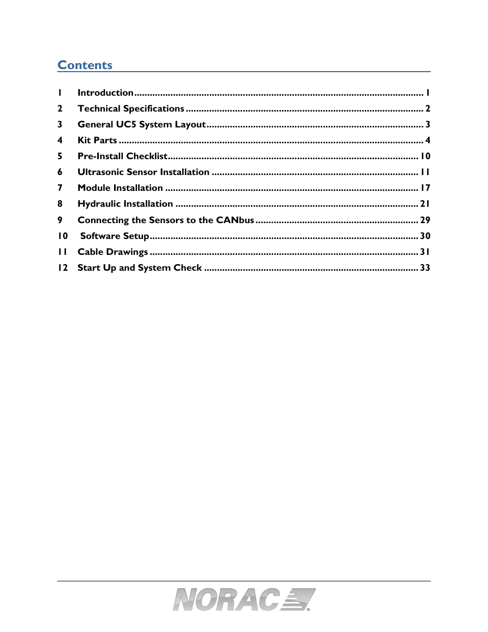 NORAC UC5-BC-RG12 User Manual | Page 3 / 41