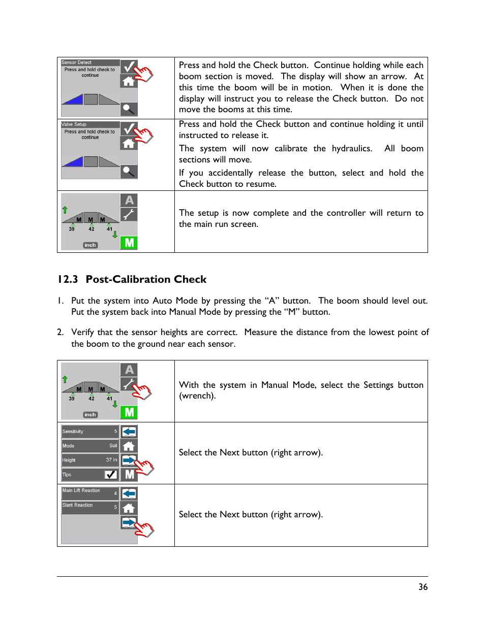 3 post-calibration check | NORAC UC5-BC-RG12 User Manual | Page 39 / 41