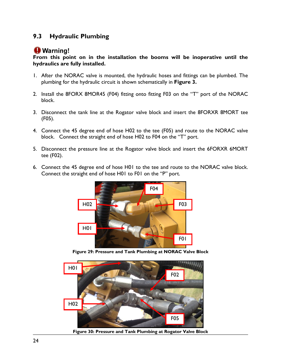 3 hydraulic plumbing | NORAC UC5-BC-RG13 User Manual | Page 26 / 38