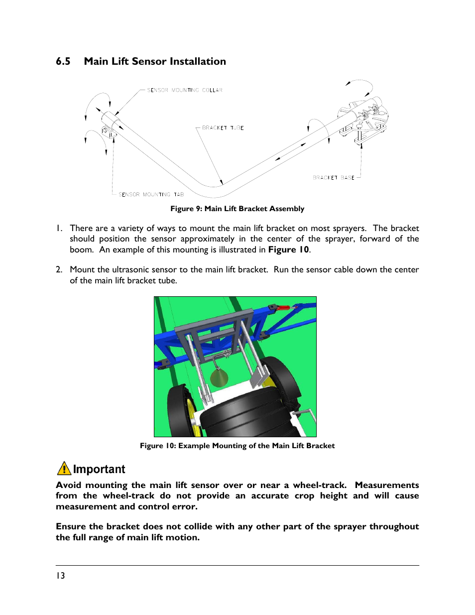 5 main lift sensor installation | NORAC UC5-BC-SC01 User Manual | Page 16 / 34