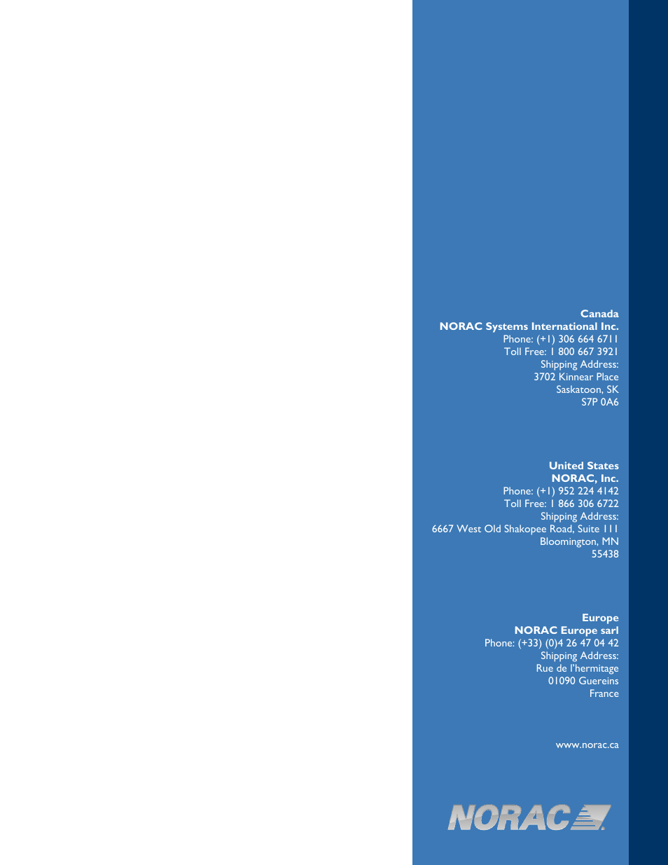 NORAC UC5-BC-SC01 User Manual | Page 34 / 34