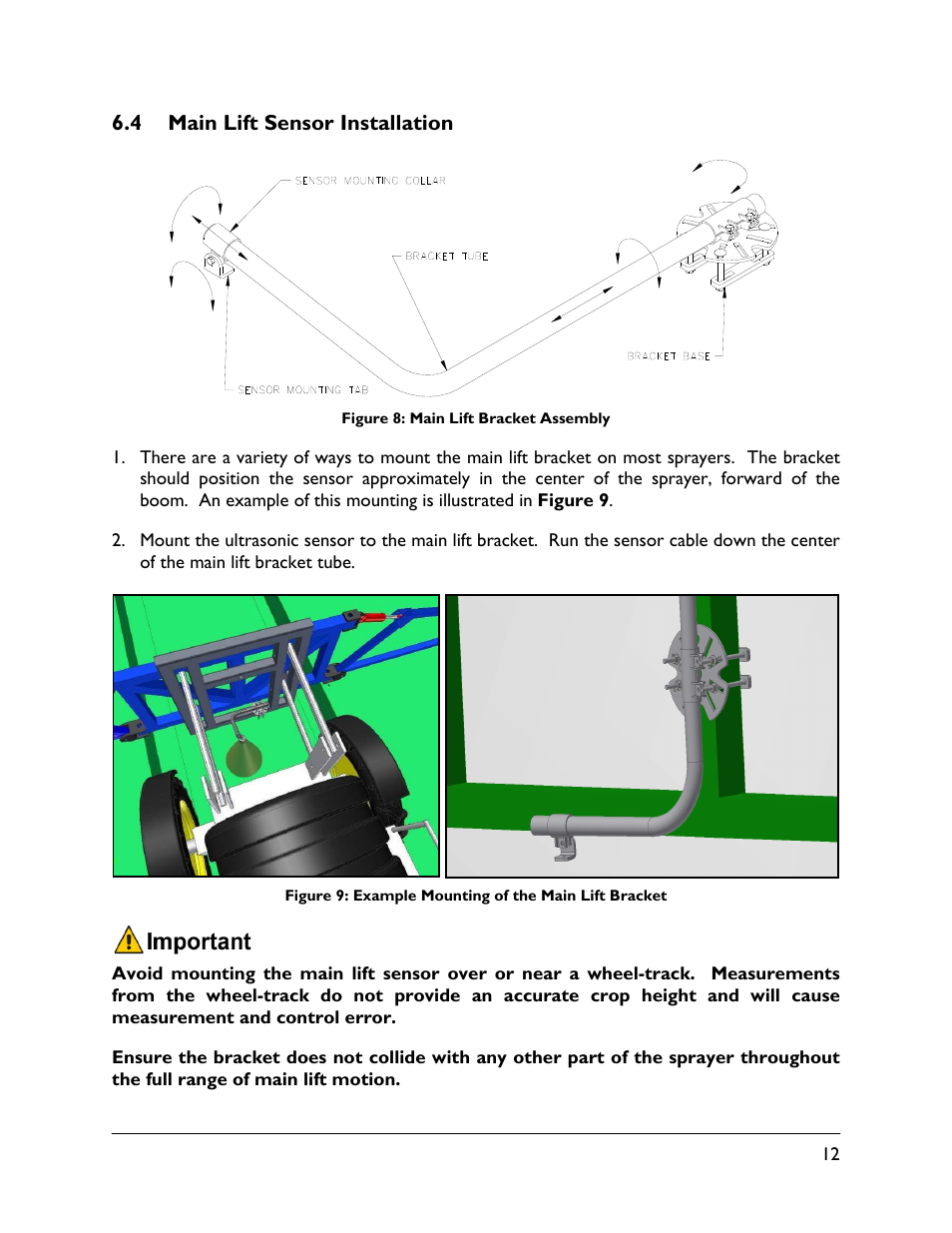 4 main lift sensor installation | NORAC UC5-BC-SM02 User Manual | Page 15 / 34