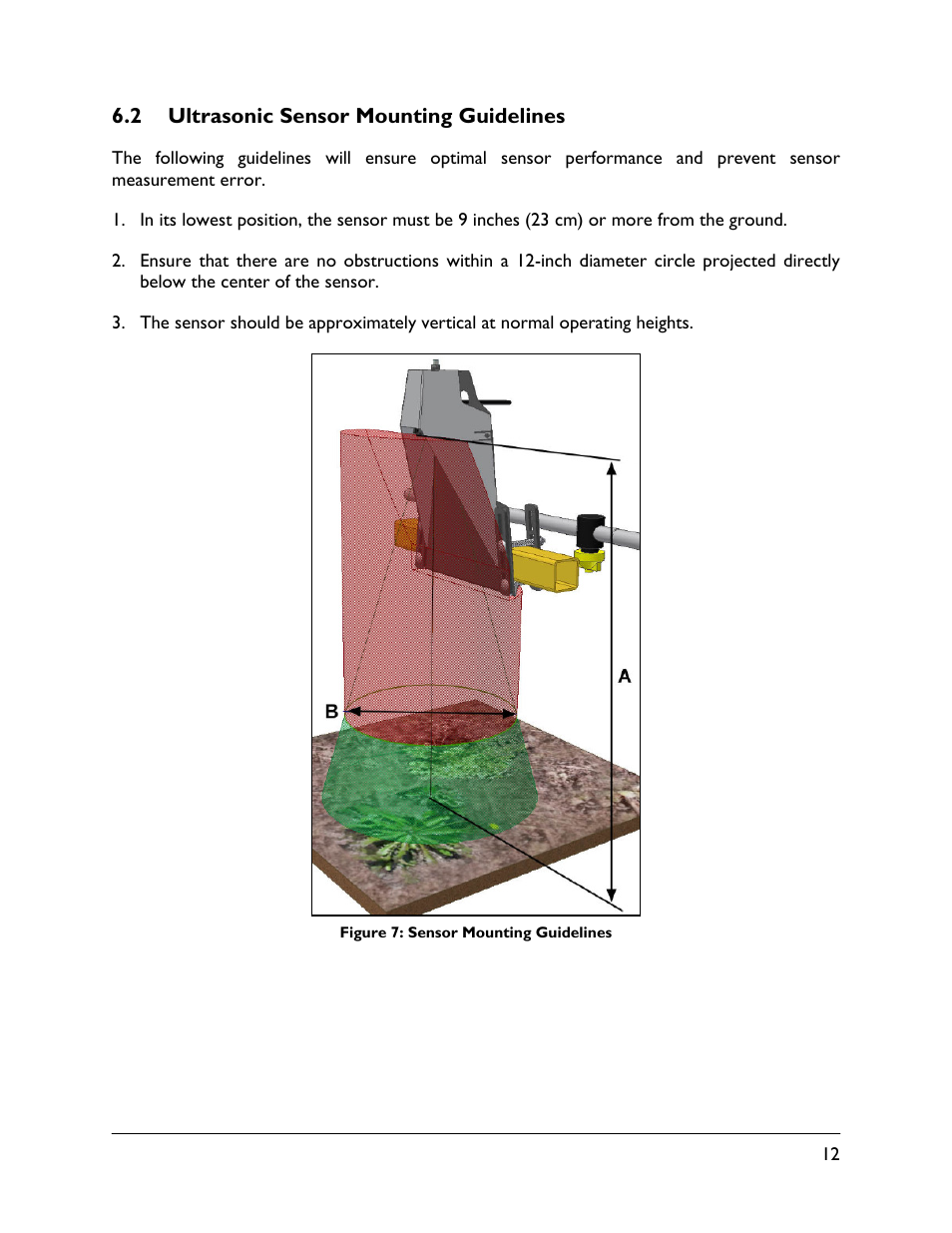 2 ultrasonic sensor mounting guidelines | NORAC UC5-BC-TA01 User Manual | Page 15 / 38