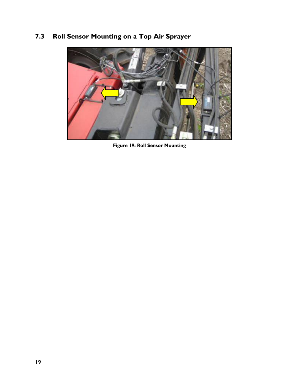 3 roll sensor mounting on a top air sprayer | NORAC UC5-BC-TA01 User Manual | Page 22 / 38