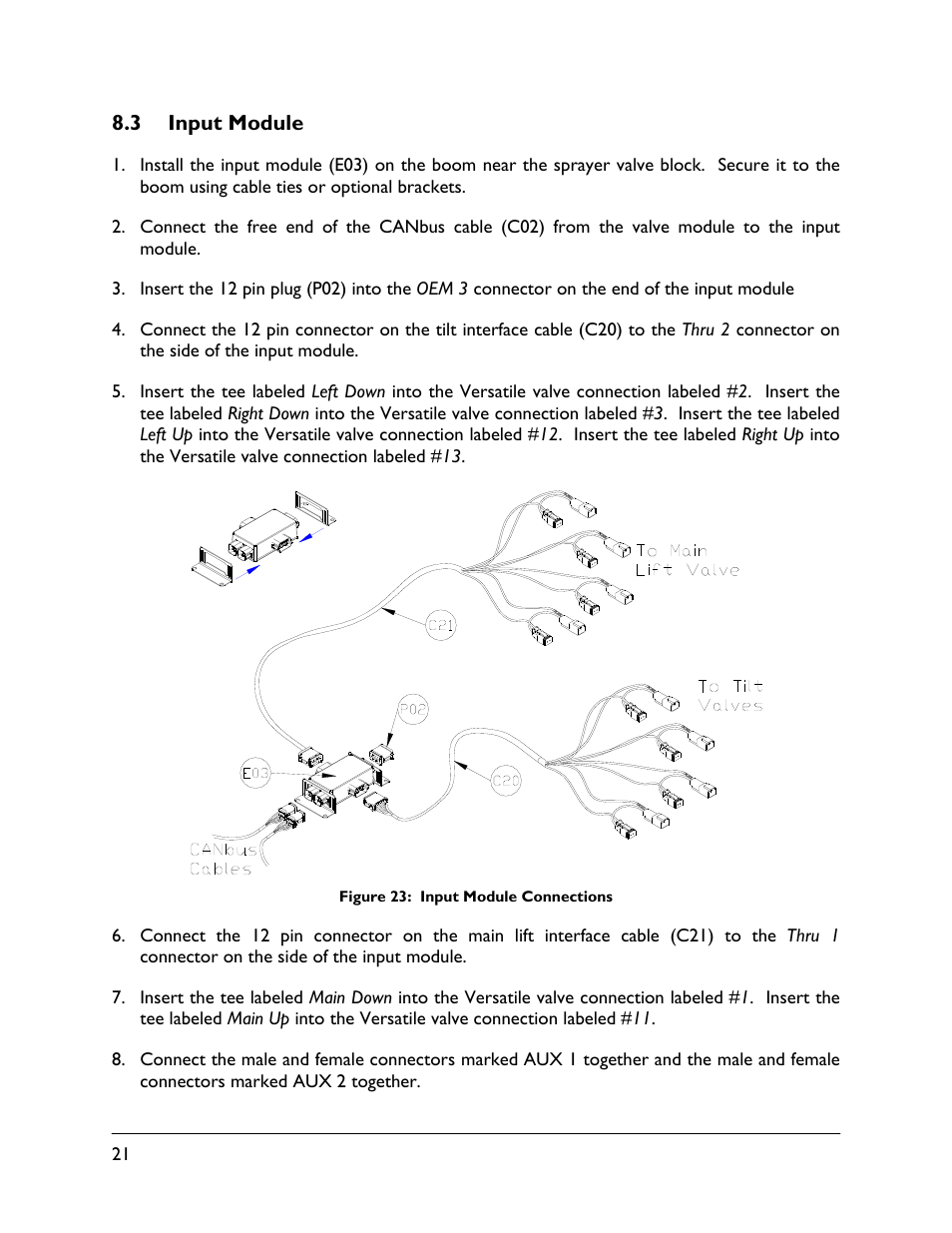 3 input module | NORAC UC5-BC-VS01 User Manual | Page 24 / 36