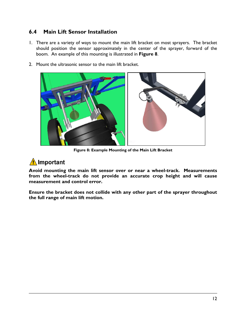 4 main lift sensor installation | NORAC UC5-BC-FT01 User Manual | Page 15 / 34