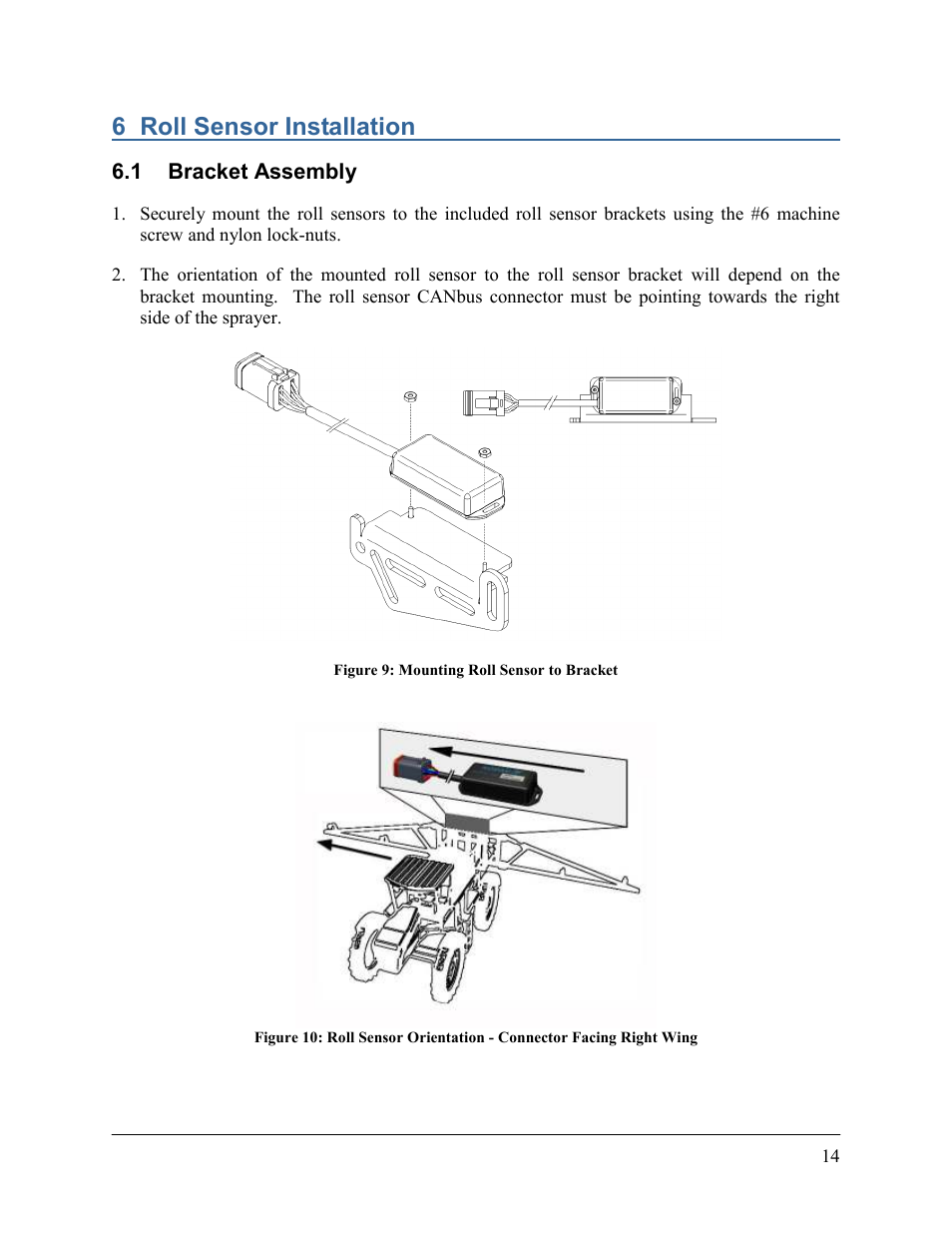 6 roll sensor installation | NORAC UC5-BC-FT02 User Manual | Page 17 / 35