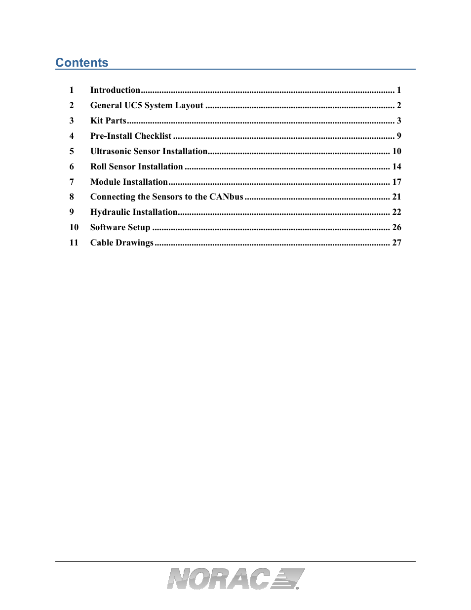 NORAC UC5-BC-FT02 User Manual | Page 3 / 35