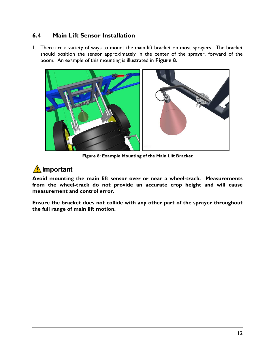 4 main lift sensor installation | NORAC UC5-BC-FT02A User Manual | Page 15 / 36