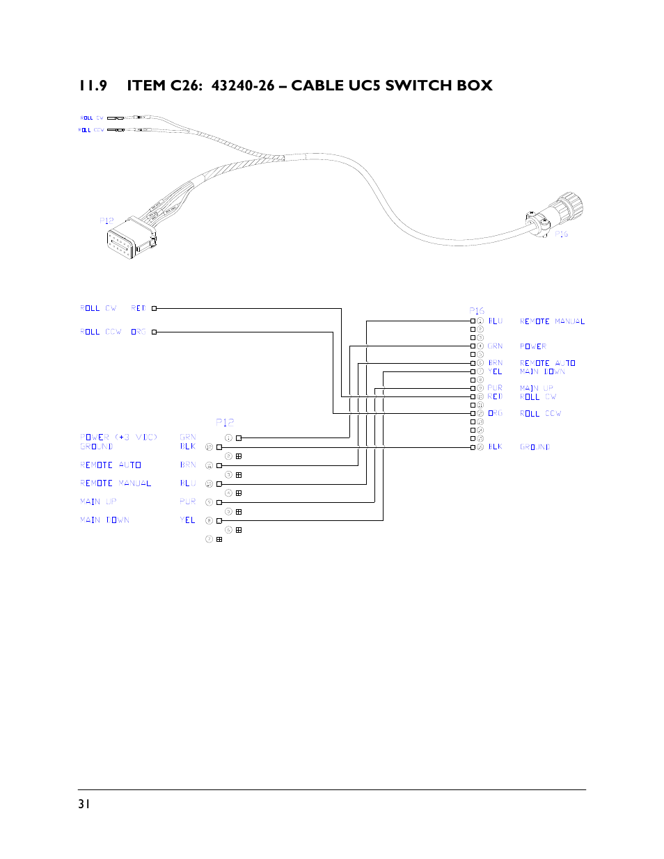 9 item c26: 43240-26 | NORAC UC5-BC-FT02A User Manual | Page 34 / 36