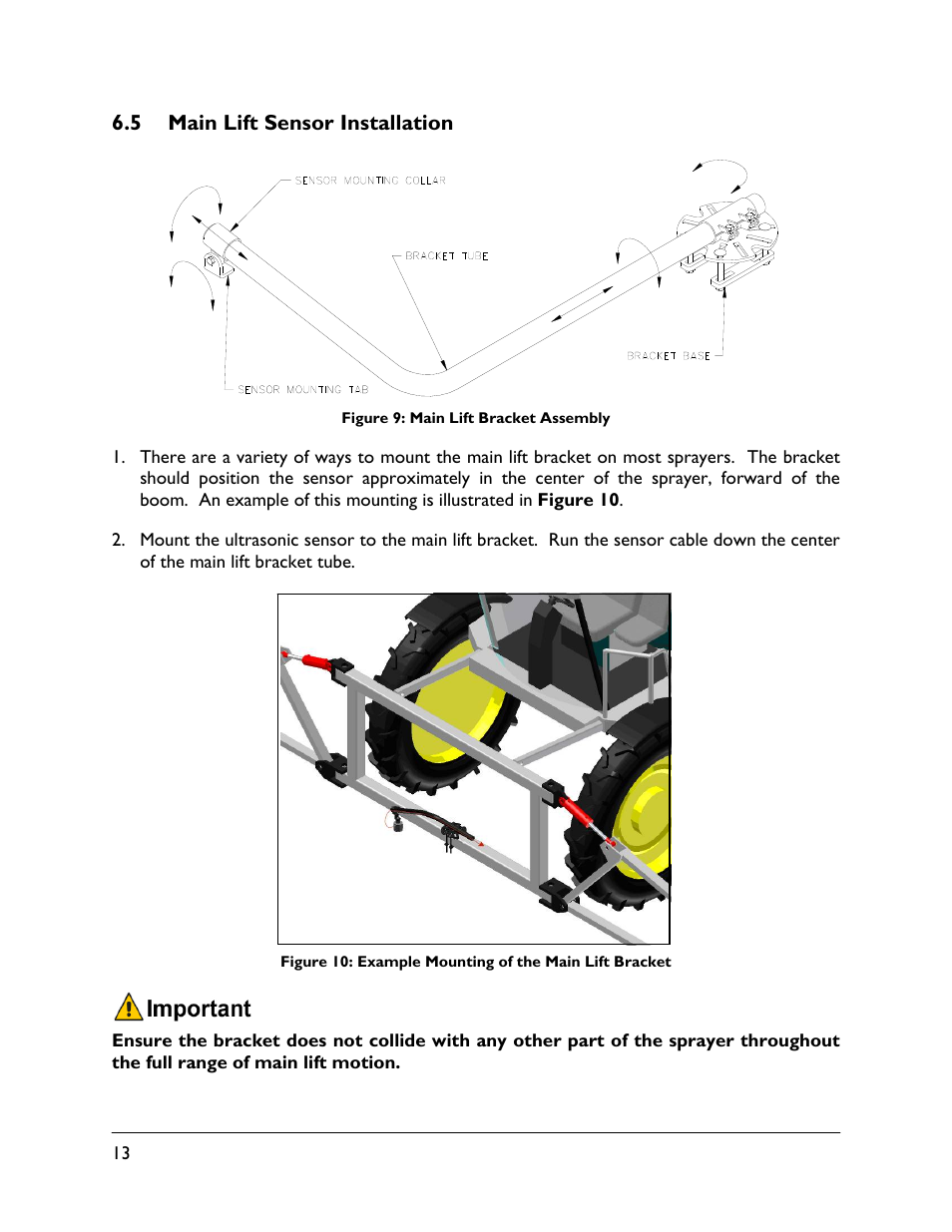 5 main lift sensor installation | NORAC UC5-BC-HG01 User Manual | Page 16 / 36