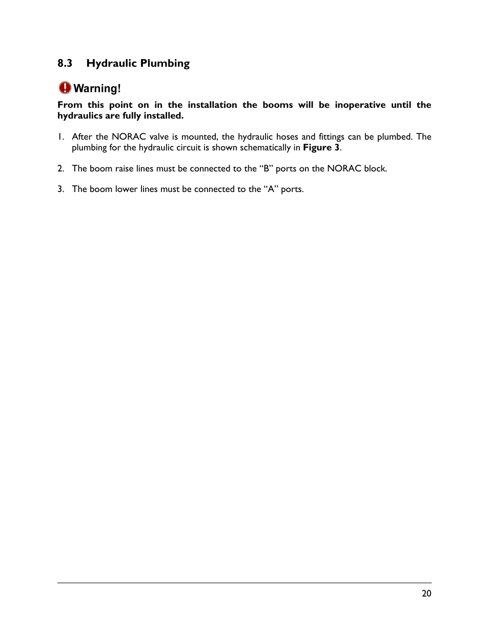 3 hydraulic plumbing | NORAC UC5-BC-HG01 User Manual | Page 23 / 36