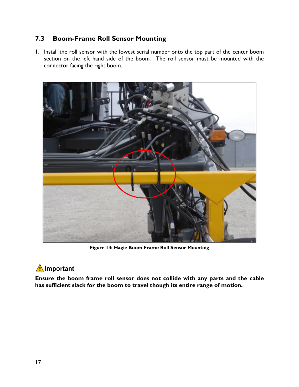 3 boom-frame roll sensor mounting | NORAC UC5-BC-HG02 User Manual | Page 20 / 37