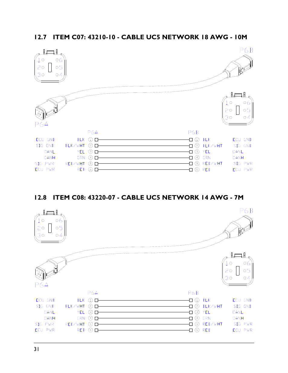 7 item c07: 43210-10, 8 item c08: 43220-07 | NORAC UC5-BC-HG03 User Manual | Page 34 / 39