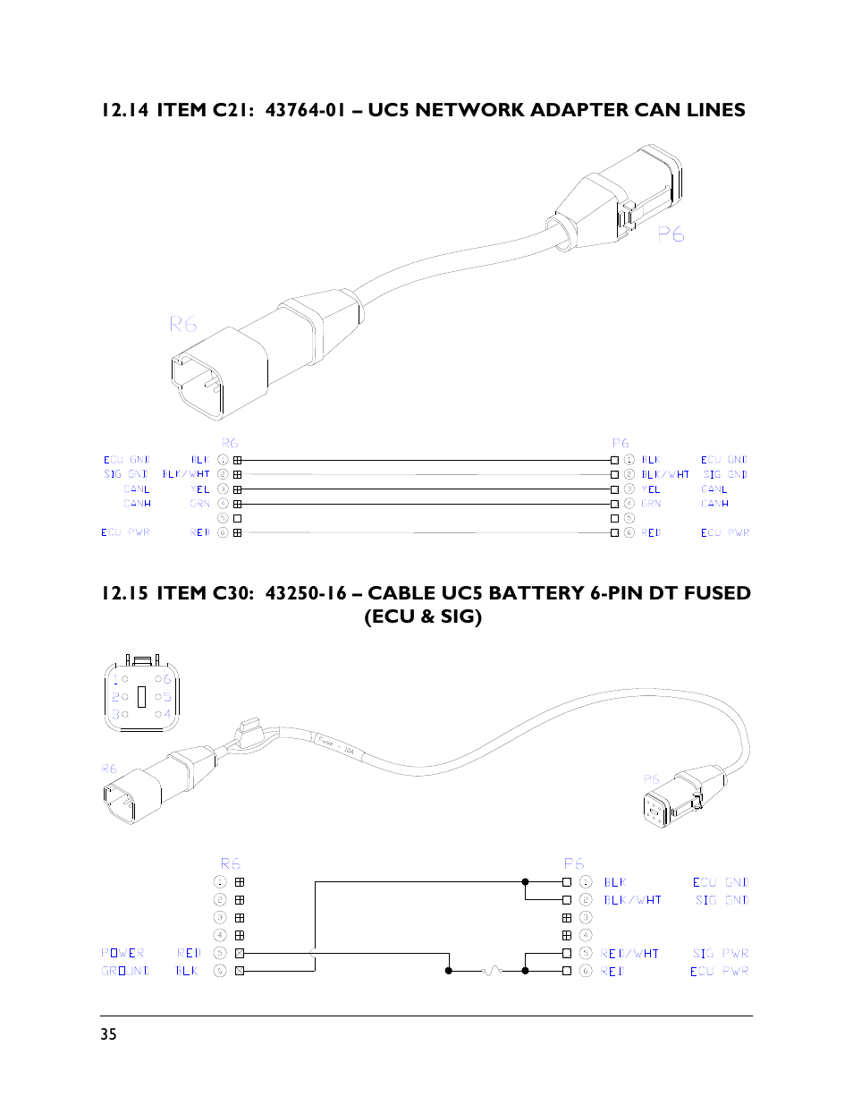 14 item c21: 43764-01, 15 item c30: 43250-16 | NORAC UC5-BC-HG03 User Manual | Page 38 / 39