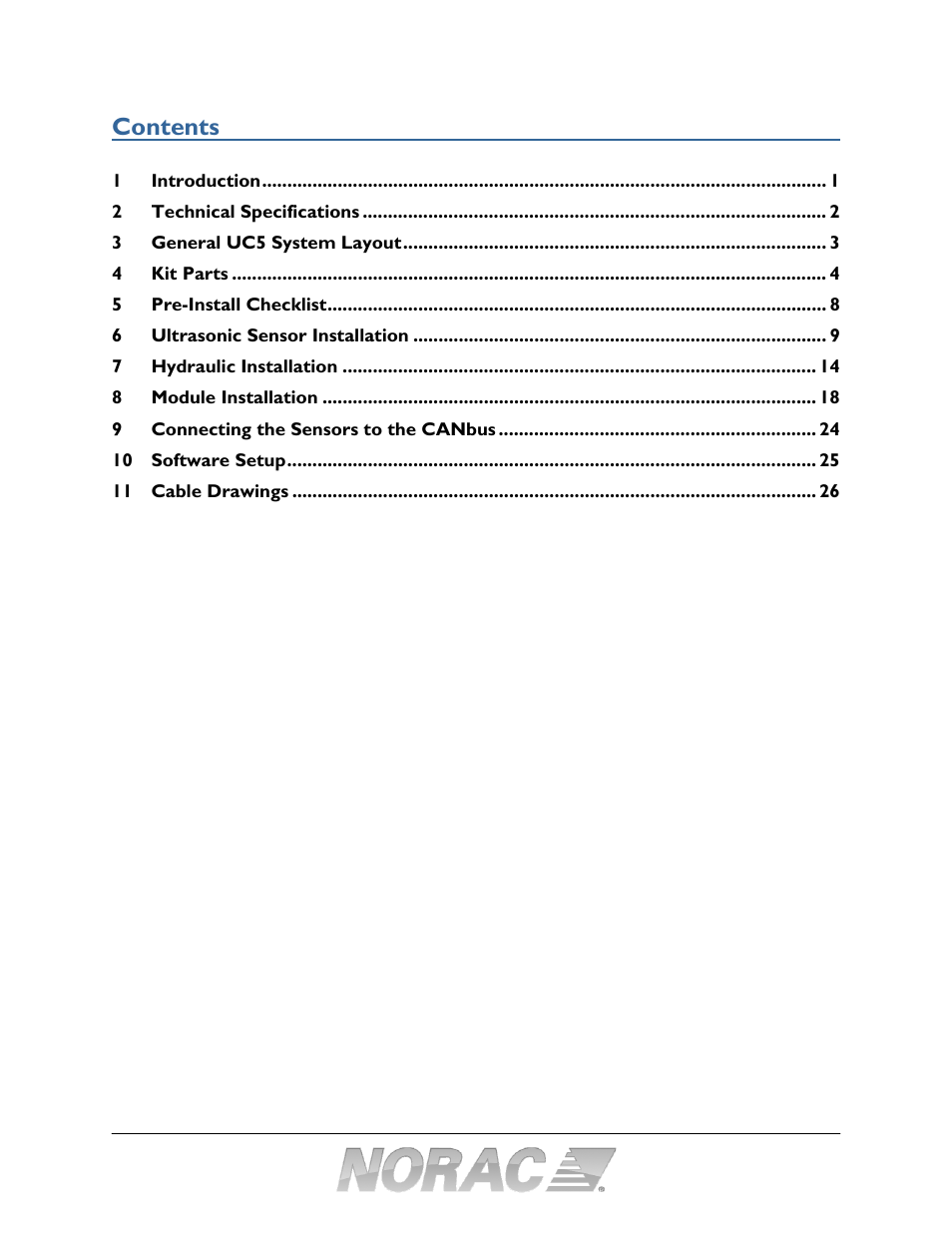 NORAC UC5-BC-HG04 User Manual | Page 3 / 35