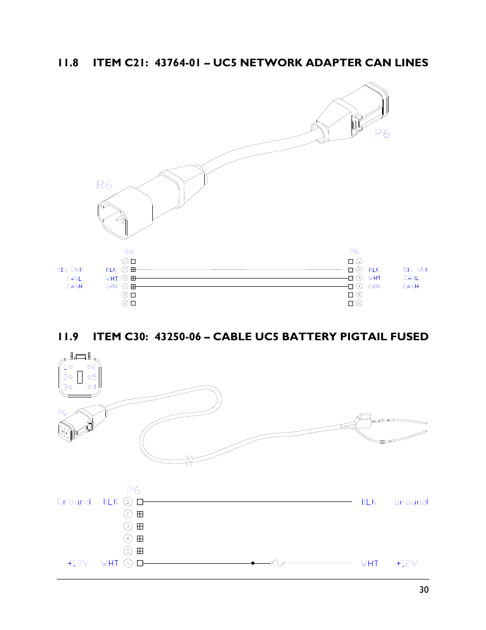 8 item c21: 43764-01, 9 item c30: 43250-06 | NORAC UC5-BC-HG04 User Manual | Page 33 / 35