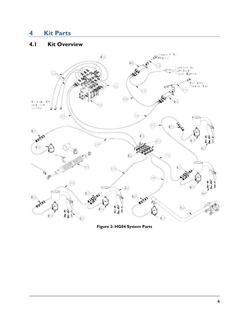 4 kit parts, 1 kit overview, 4kit parts | NORAC UC5-BC-HG04 User Manual | Page 7 / 35