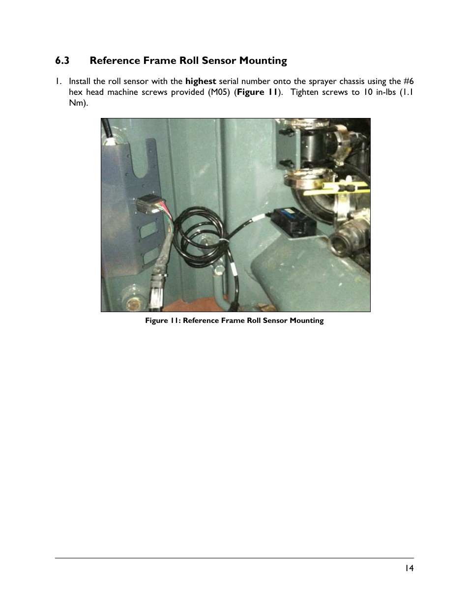 3 reference frame roll sensor mounting | NORAC UC5-BC-HG06 User Manual | Page 17 / 35