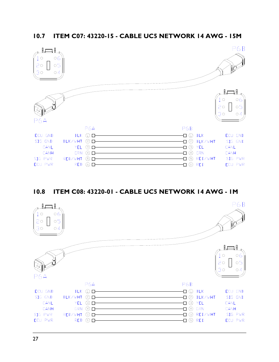 7 item c07: 43220-15, 8 item c08: 43220-01 | NORAC UC5-BC-HG06 User Manual | Page 30 / 35